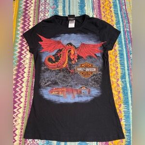 Vintage Harley Davidson Made in USA Smoky Mountain Dragon T-Shirt Medium